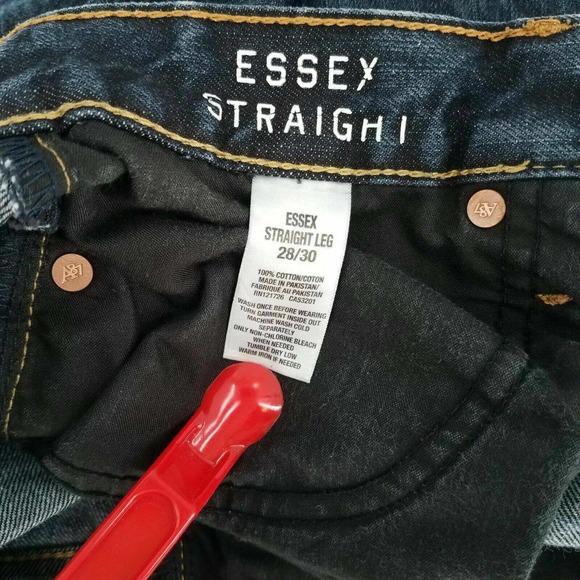 Aeropostale Mens Jeans Essex Classic Straight Blue Pockets Button Fly 28 x 30 - Picture 4 of 12